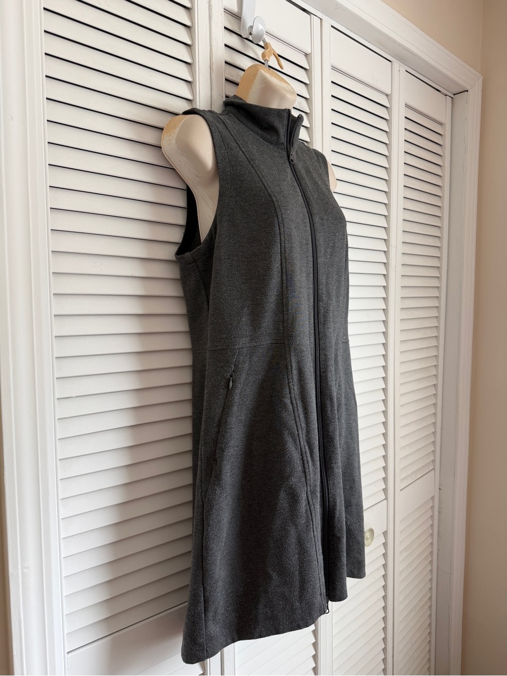 Title Nine Zip Up Dress Passport Ponte Stretch Sleeveless Large High Neck Golf - Picture 3 of 11